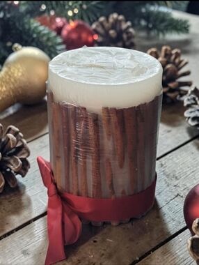 Oriental Odysseys Inc Real Cinnamon Stick Wrapped Pillar Candle Wax Pillar Core